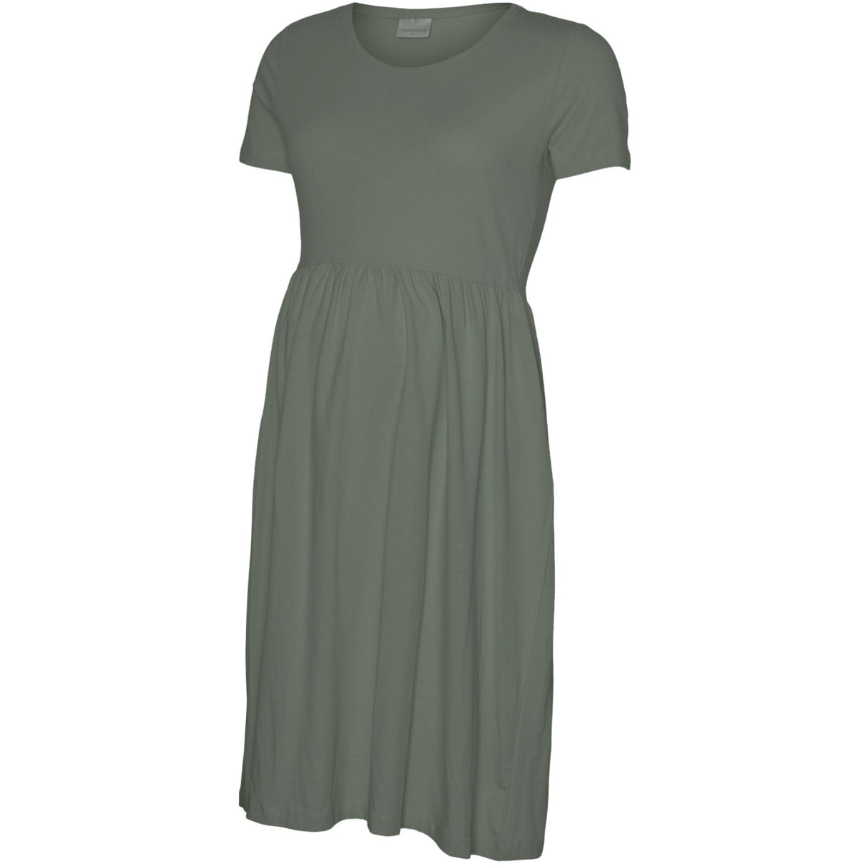 Mama;licious Agave Green Mlmia Ss Jrs Abk Skater Dress Noos