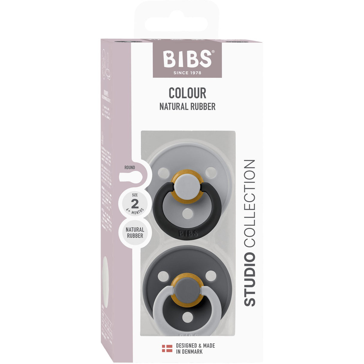 Bibs Cloud Pacifier Studio Colour 2-Pack Fusion Latex Iron Mix