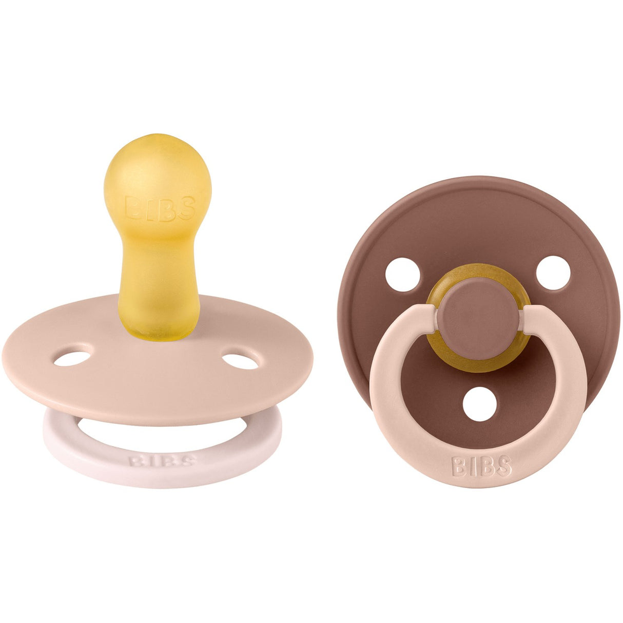 Bibs Blush Pacifier Studio Colour 2-Pack Fusion Latex Woodchuck Mix