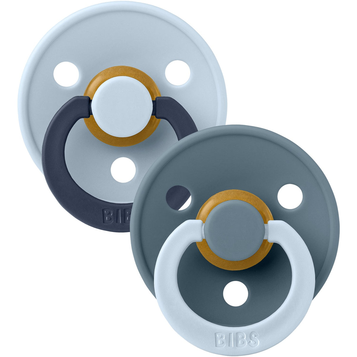 Bibs Baby Blue Pacifier Studio Colour 2-Pack Fusion Latex Petrol Mix