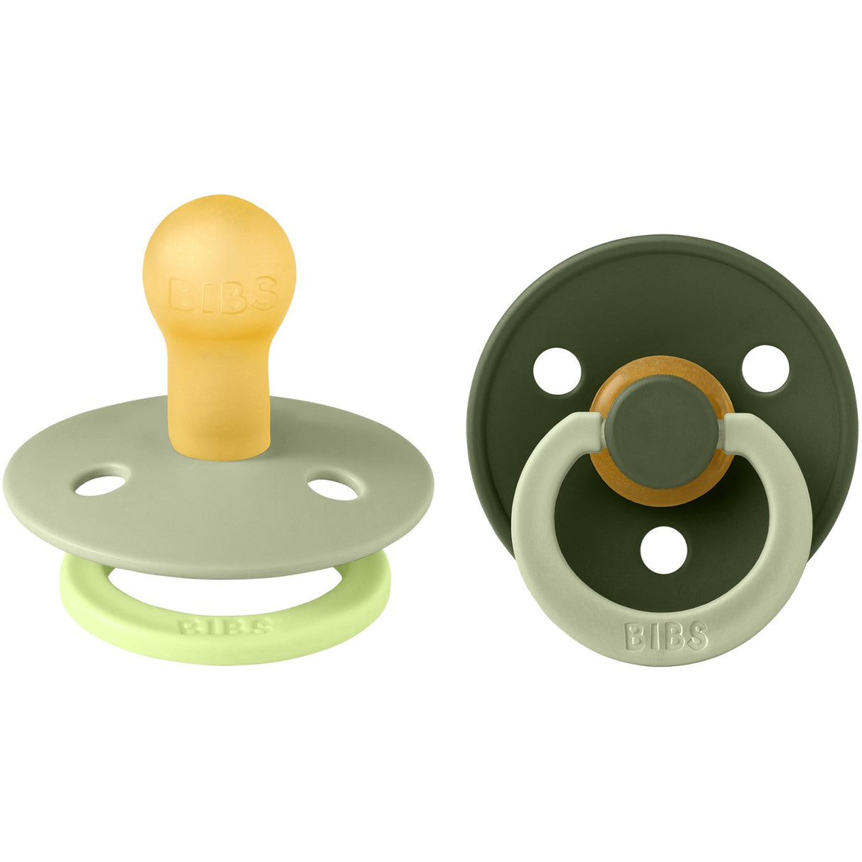 Bibs Sage Pacifier Studio Colour 2-Pack Fusion Latex Hunter Green Mix