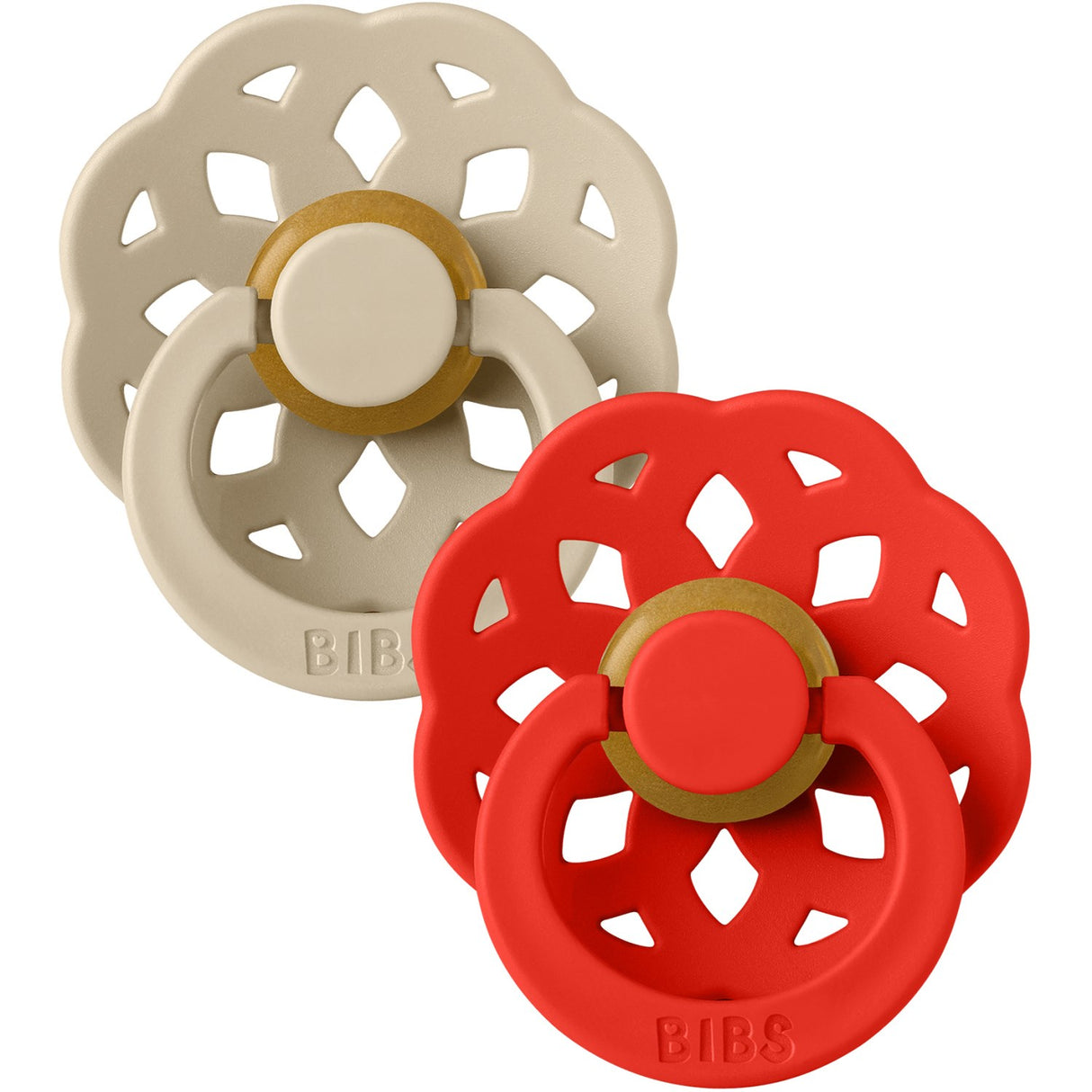 Bibs Vanilla Pacifier Boheme 2-Pack Latex Candy Apple