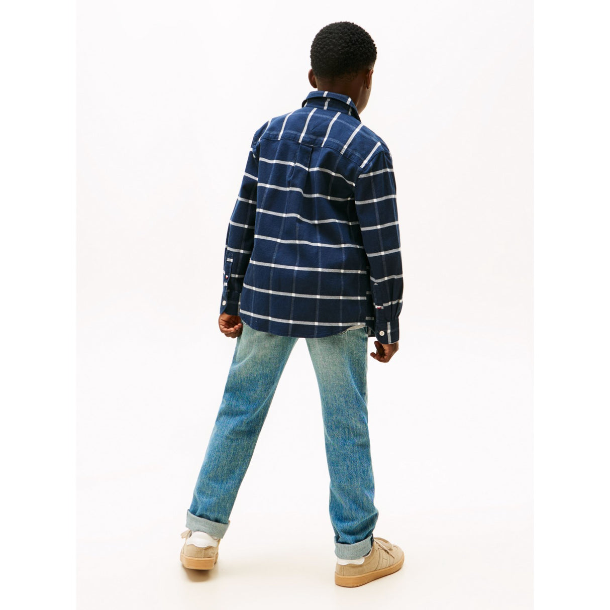 Tommy Hilfiger Black Check Window Pane Check Shirt Ls