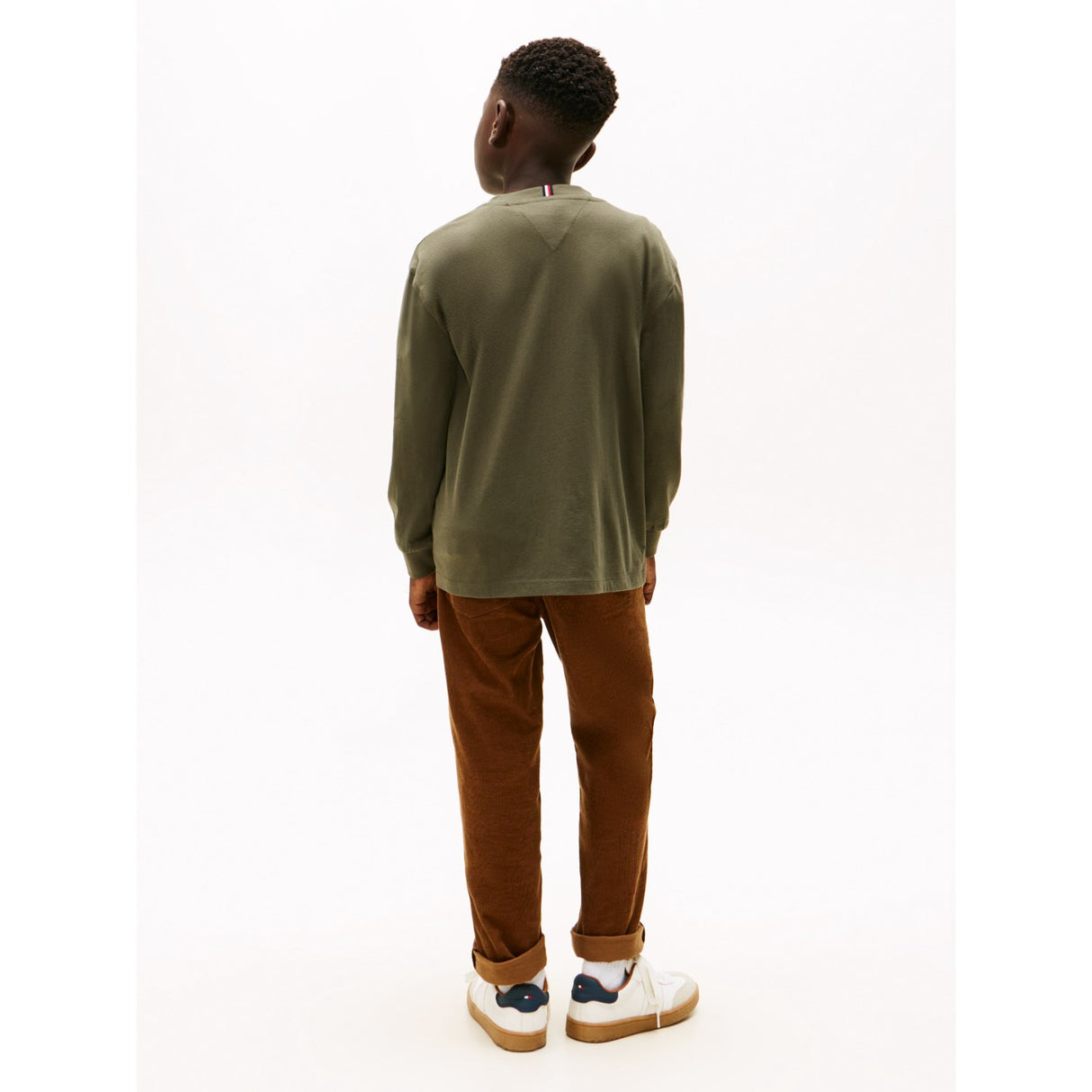 Tommy Hilfiger Pewter Green Essential T-Shirt Ls