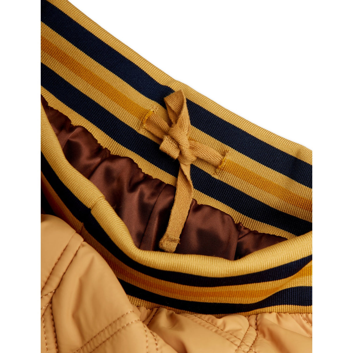 Mini Rodini Beige Ritzratz Patch Quilted Outerwear Trousers