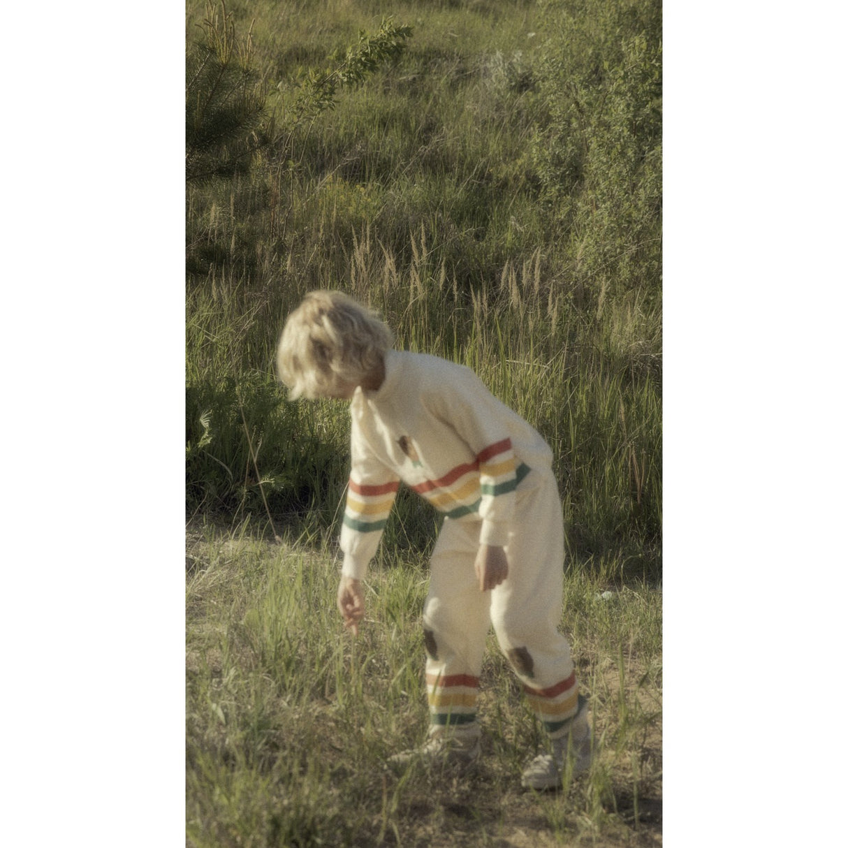 Mini Rodini Off-white Bear Stripe Sweatshirt