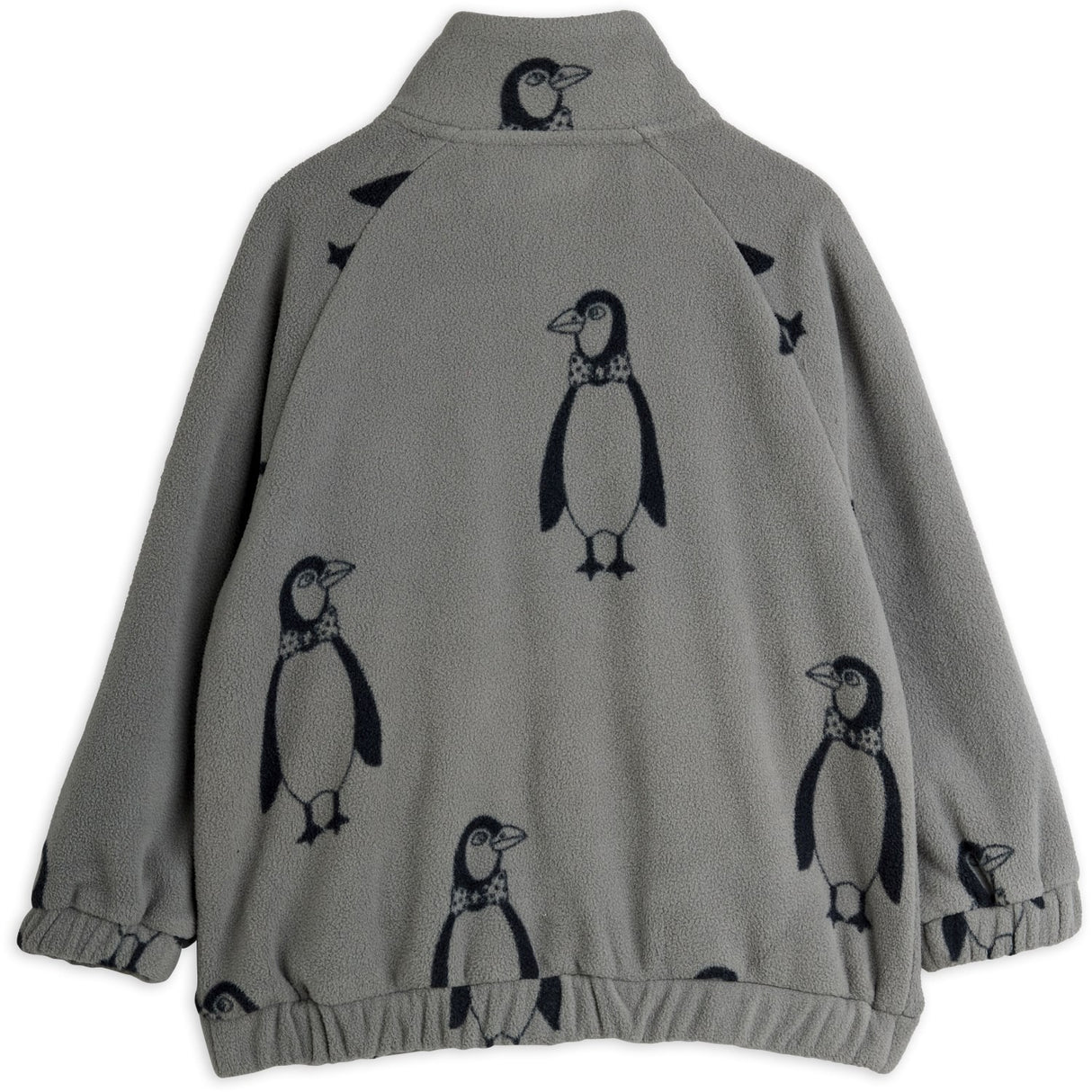 Mini Rodini Grey Penguin AOP Fleece Jacket