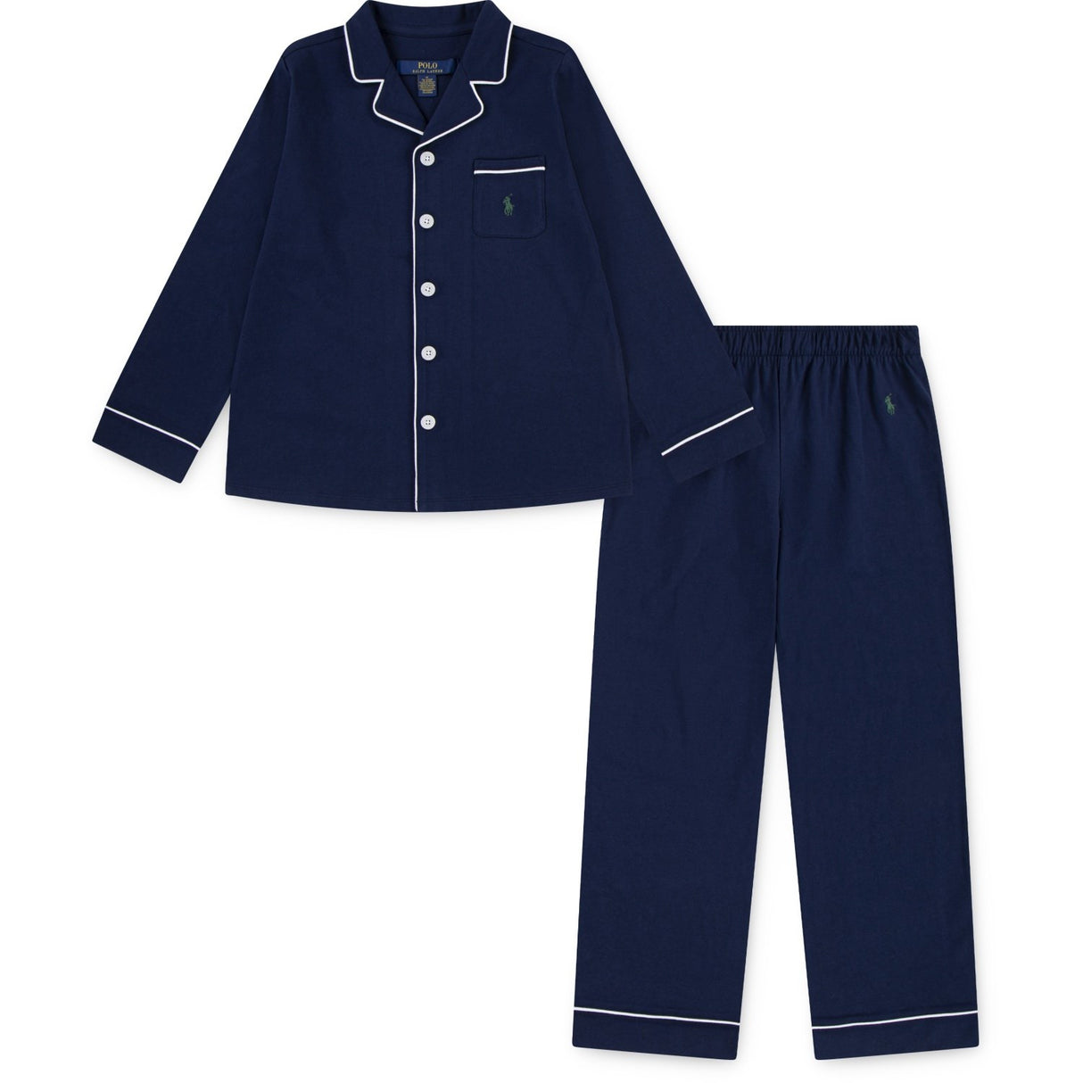 Polo Ralph Lauren Refined Navy Ls Jersey Coat Pant Set