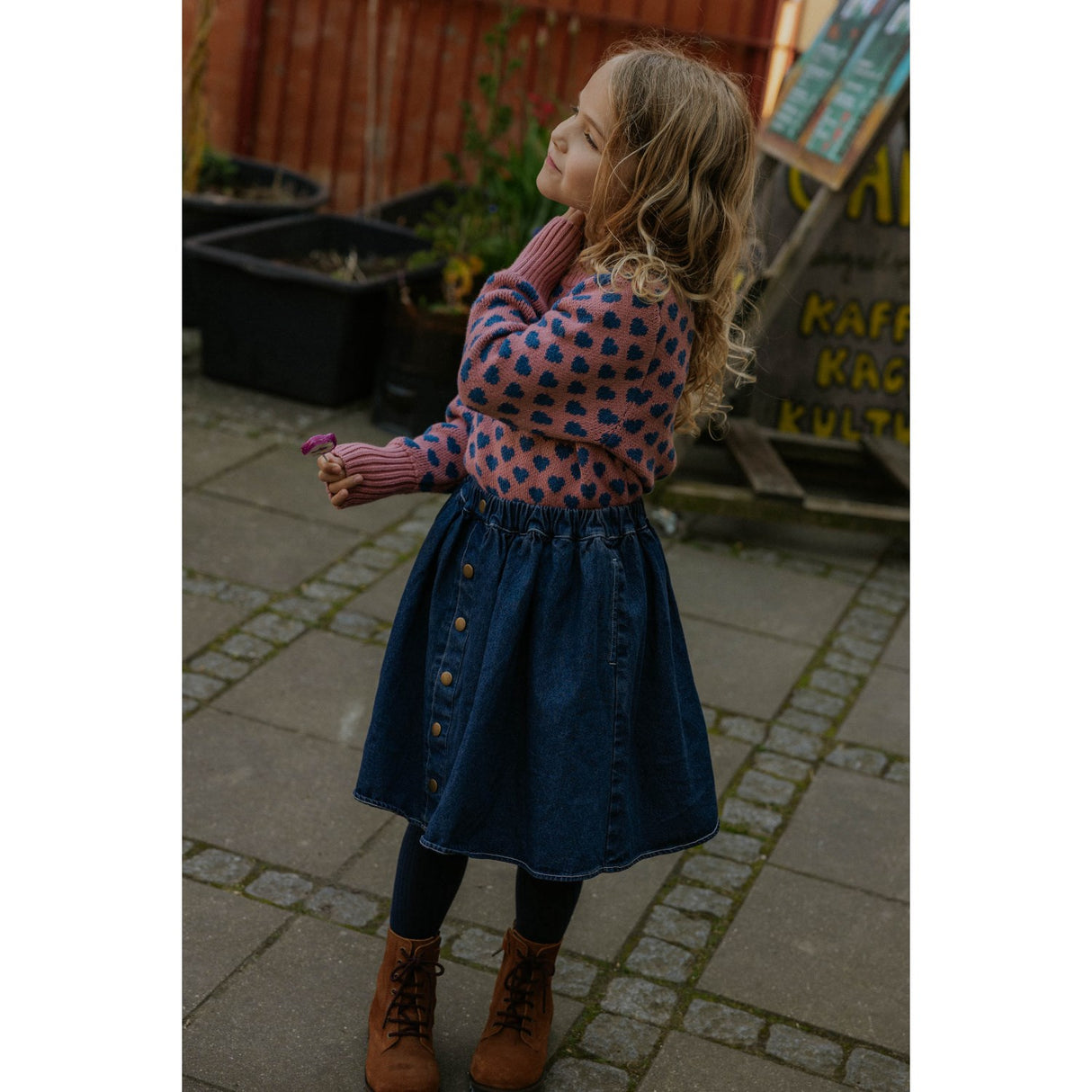 Fliink Dark Denim Blue Don Denim Skirt