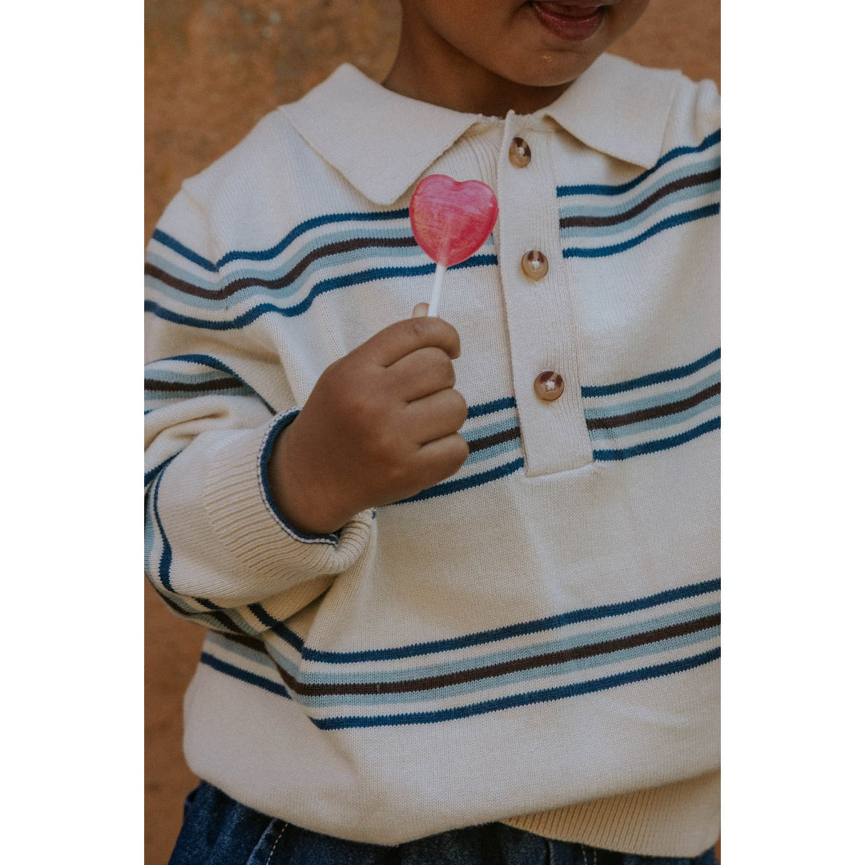 Fliink Sandshell Stripe Benny Ls Polo