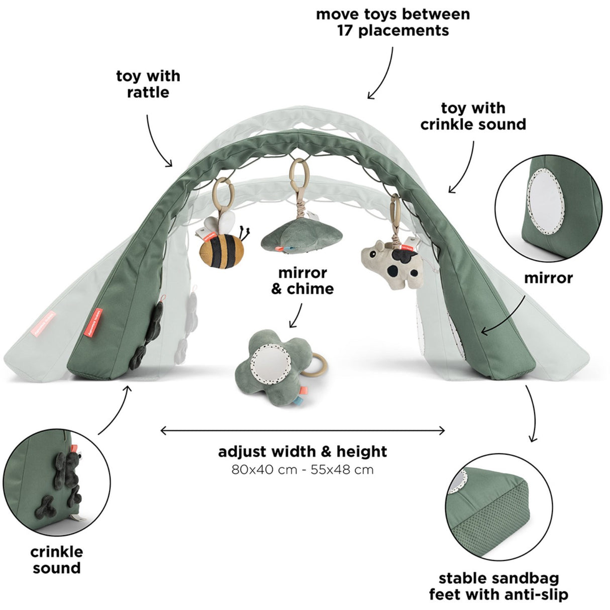 DonebyDeer Green Activity Bow Tiny Farm