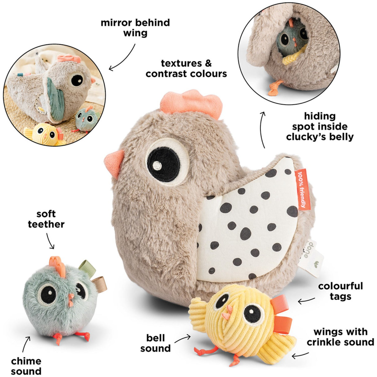 DonebyDeer Sand Activity Toy Clucky