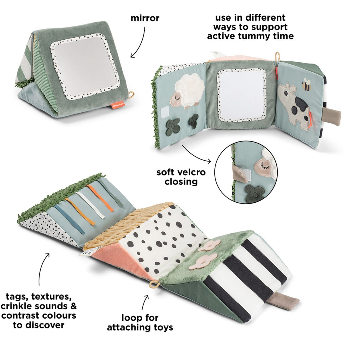 DonebyDeer Colour Mix Fold-Out Sensory Mirror Tiny Farm