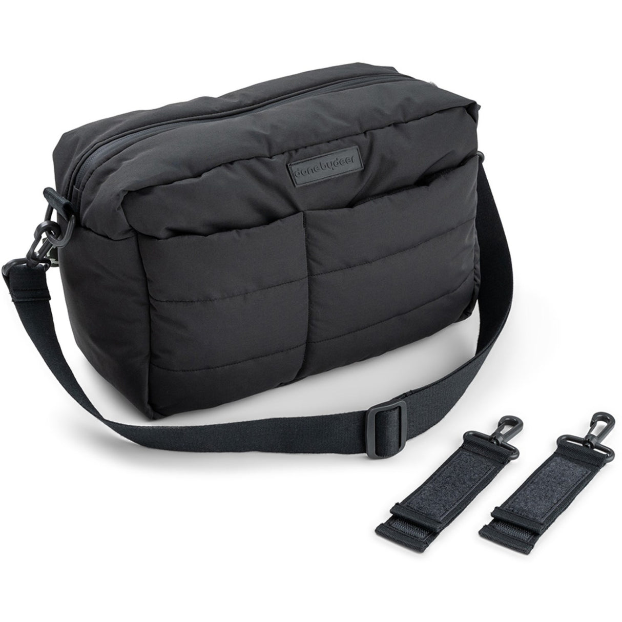 DonebyDeer Black Quilted Stroller Bag