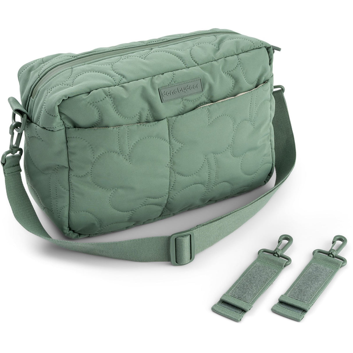 DonebyDeer Green Quilted Stroller Bag