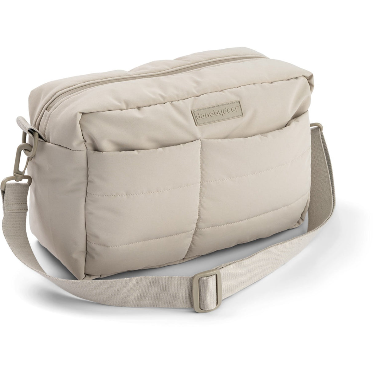 DonebyDeer Sand Quilted Stroller Bag