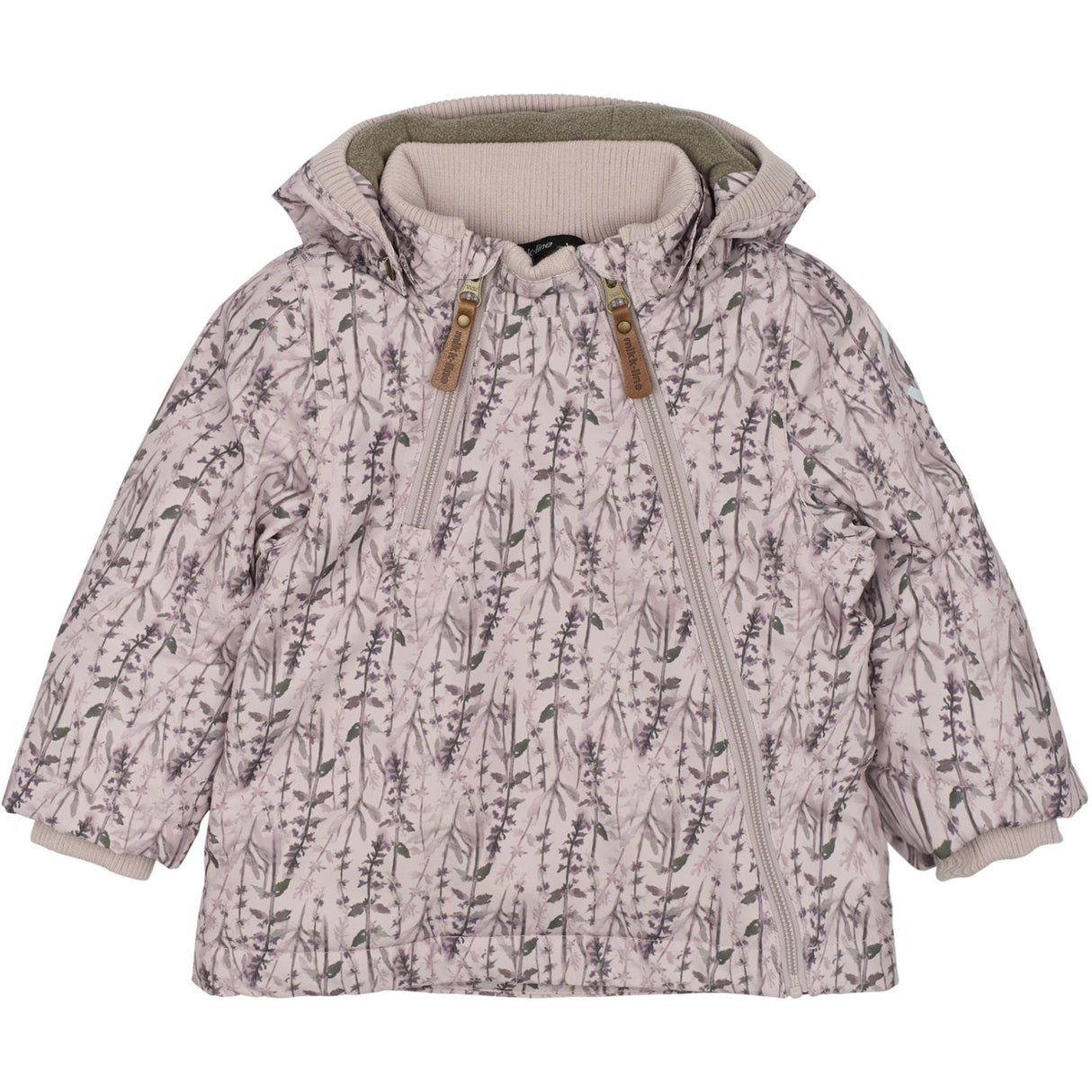 Mikk-Line Cloud Gray Polyester Baby Jacket AOP