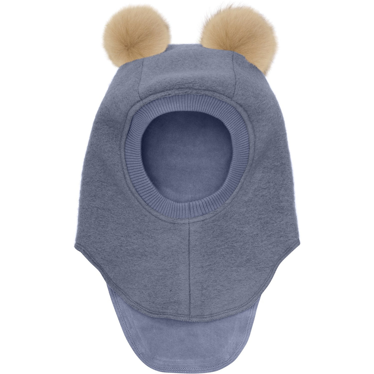 Huttelihut Folkstone Gray Balaclava Wool Alpaca Pompoms