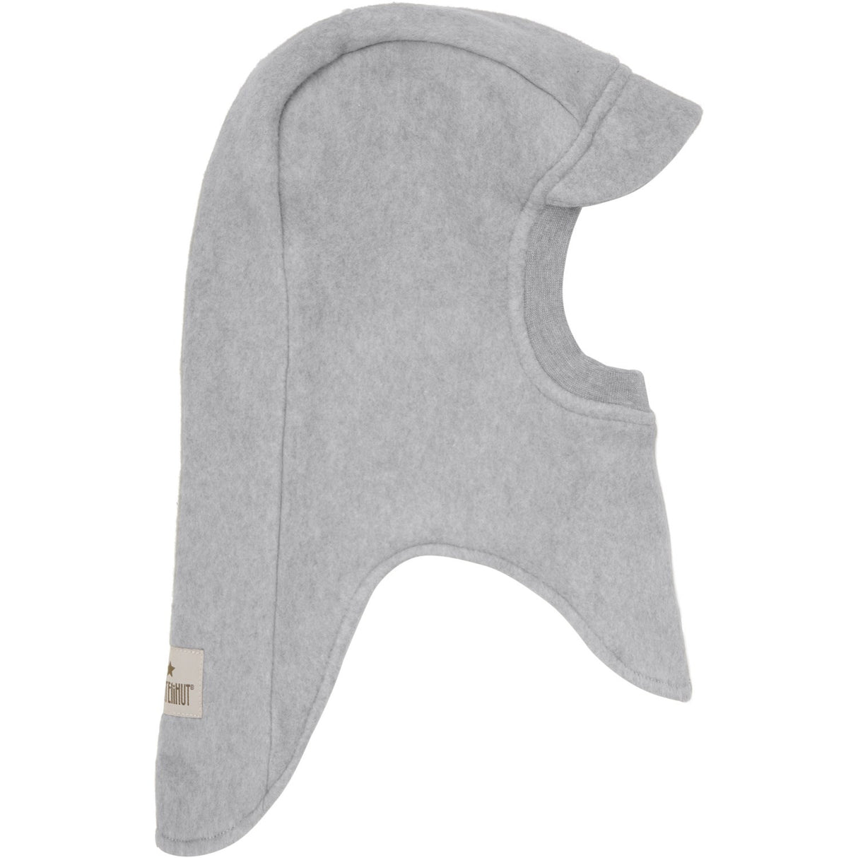Huttelihut Medium Grey Melange Balaclava Cotton Fleece W. Lin