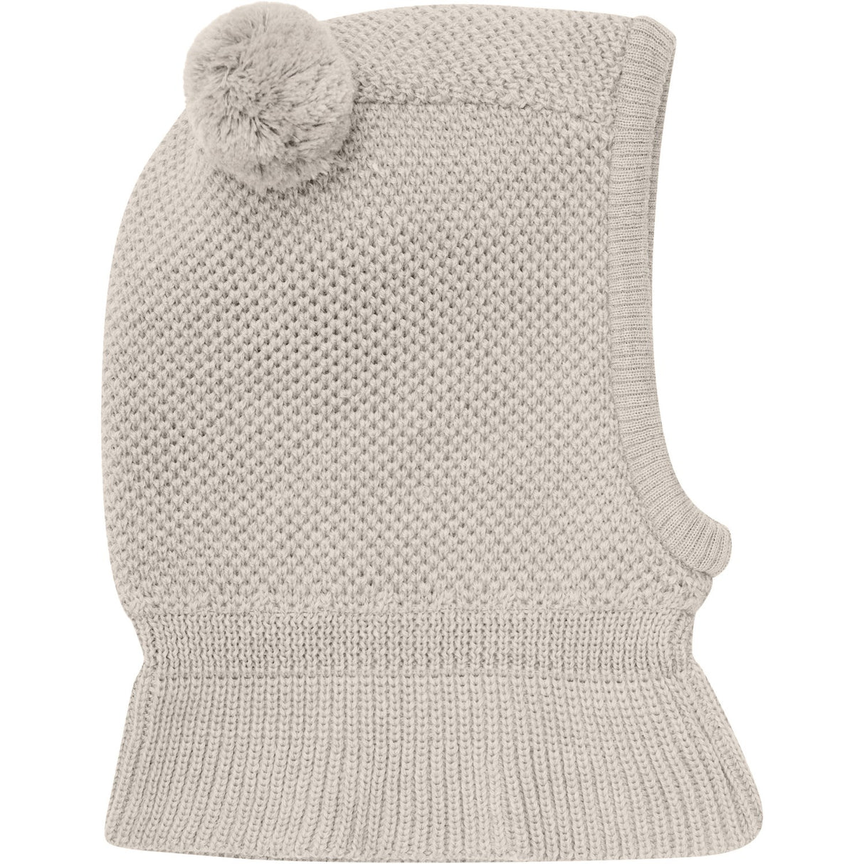 Huttelihut Sand Melange Balaclava Windstop Pompoms