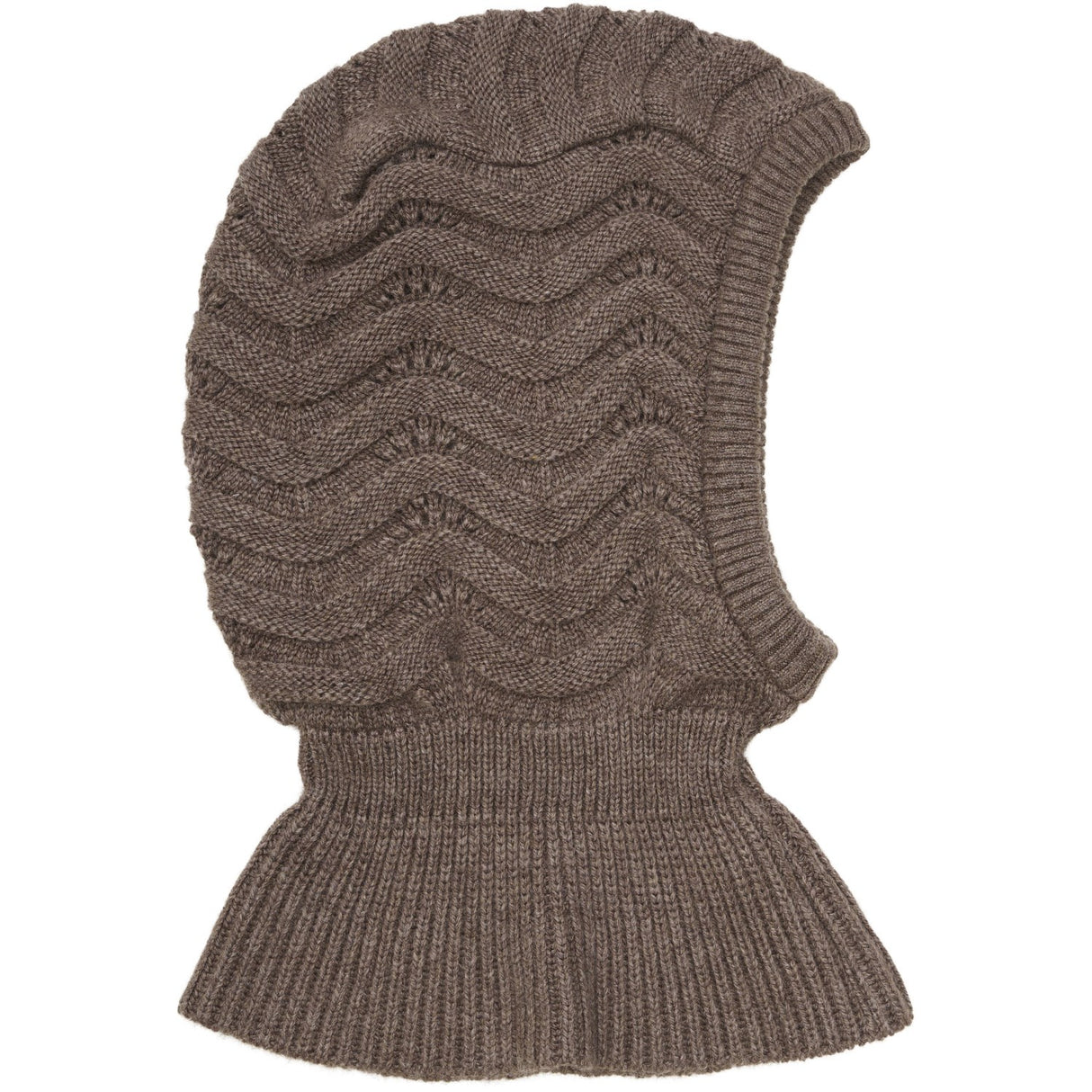 Huttelihut Brown Melange Balaclava Wool Knit
