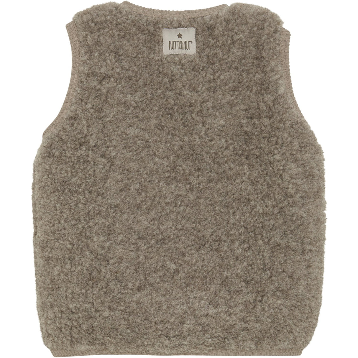 Huttelihut Camel Melange Vest Wool Teddy W. Lining