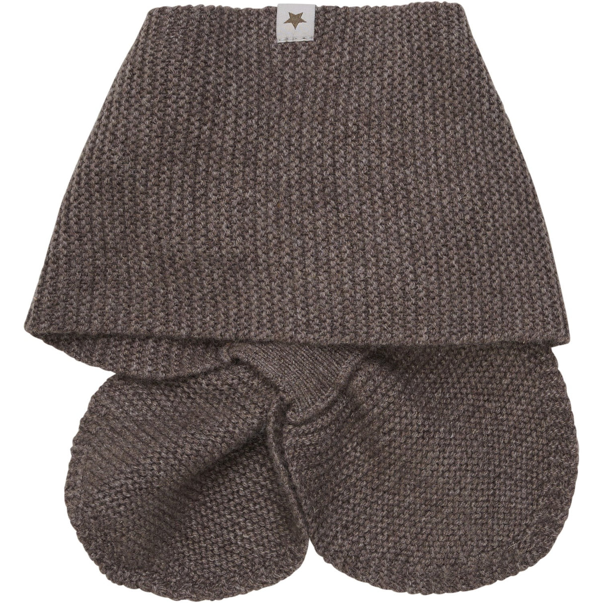 Huttelihut Brown Melange Neckwarmer Wool Knit