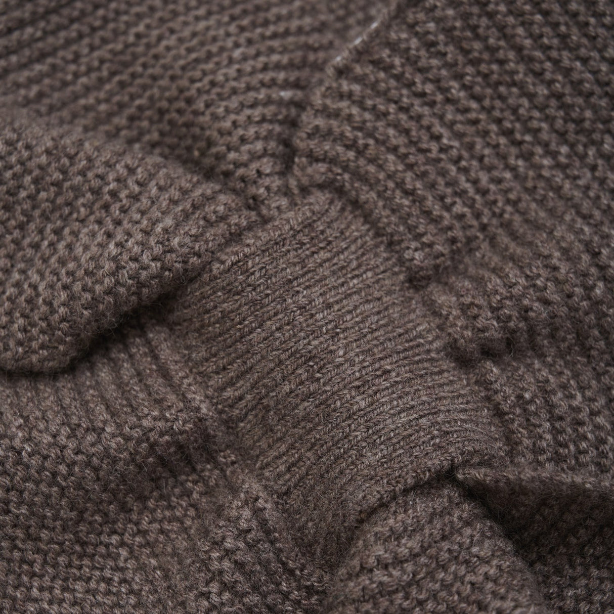 Huttelihut Brown Melange Neckwarmer Wool Knit