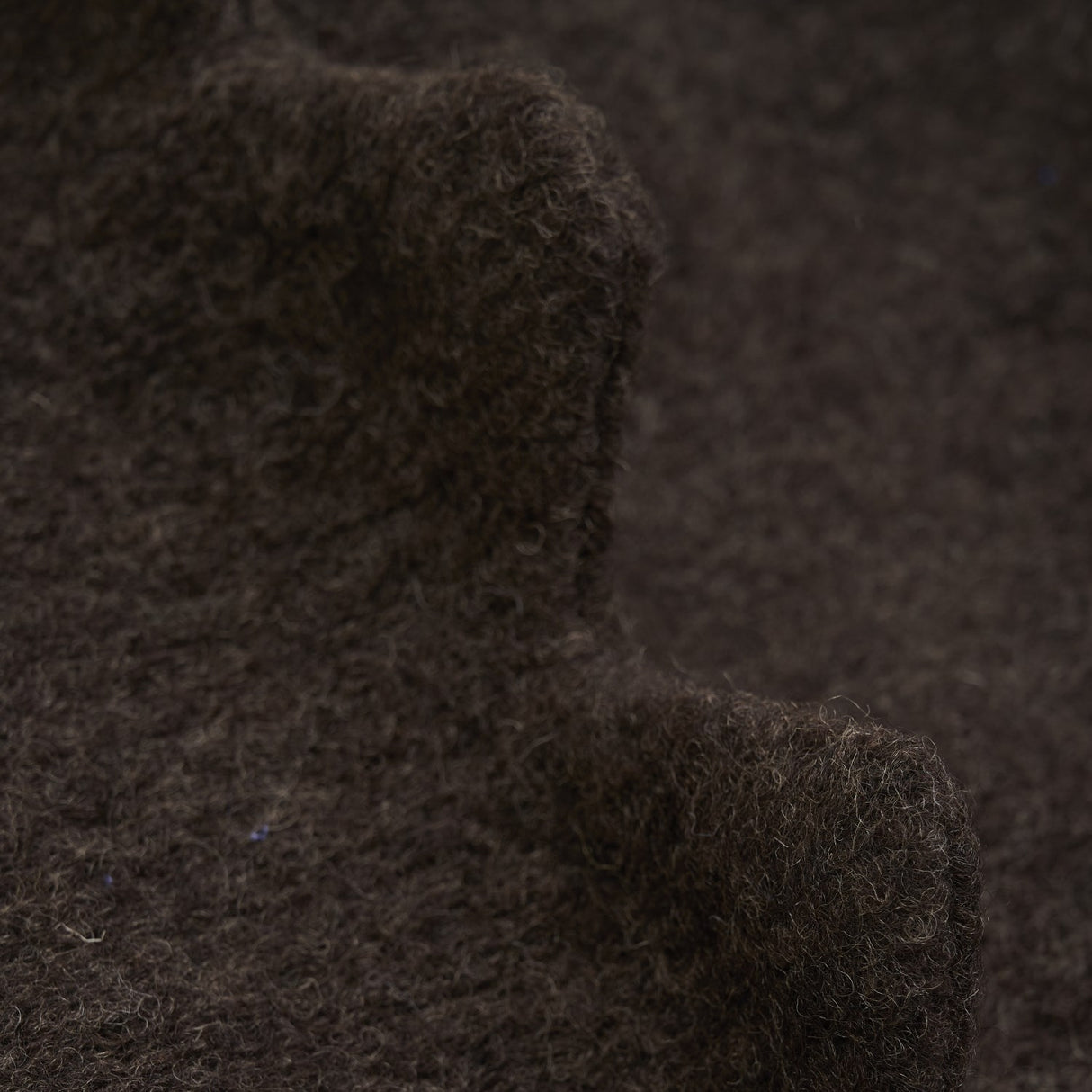 Huttelihut Dark Brown Melange Balaclava Triangles Wool