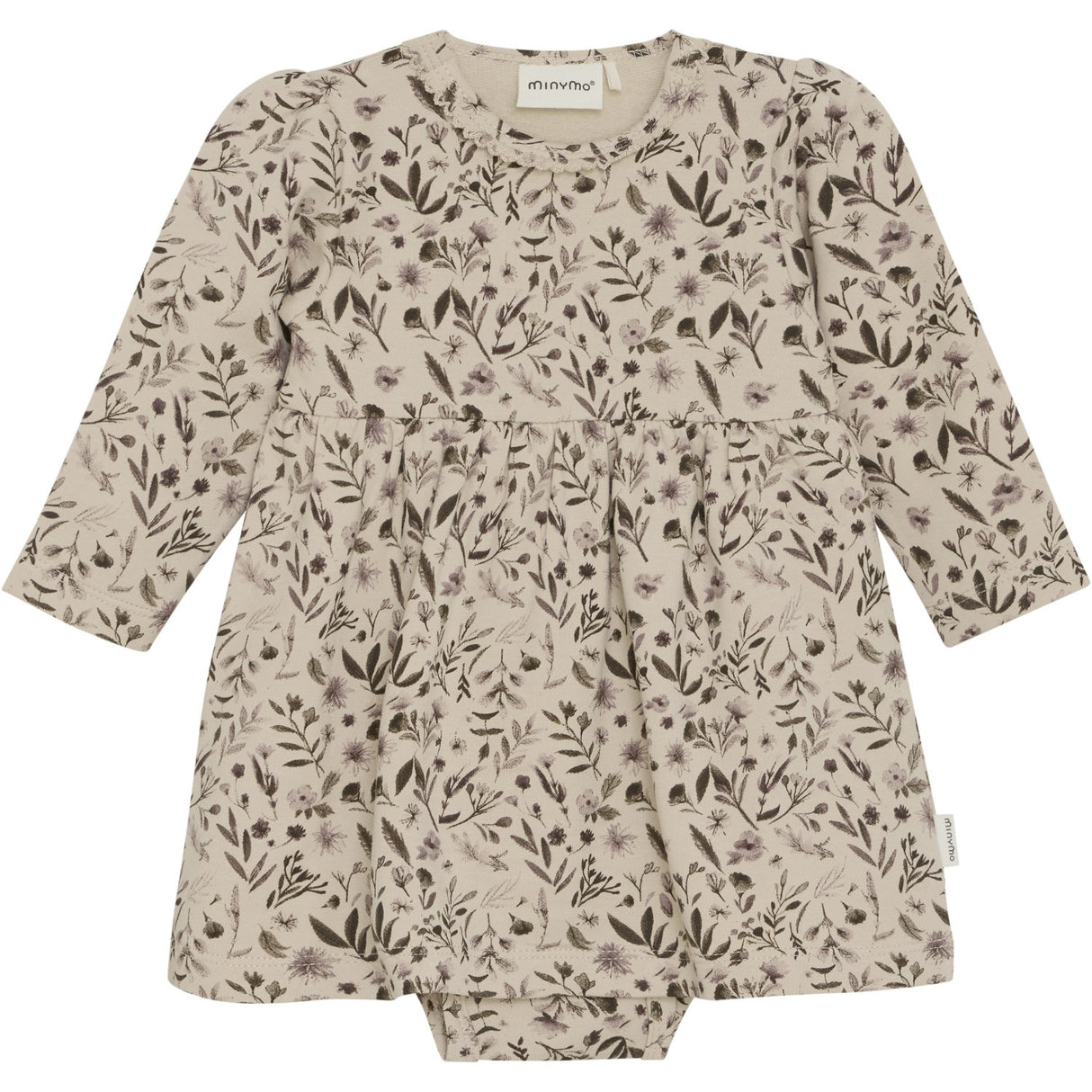 Minymo Smoke Gray Dress LS AOP Sweat