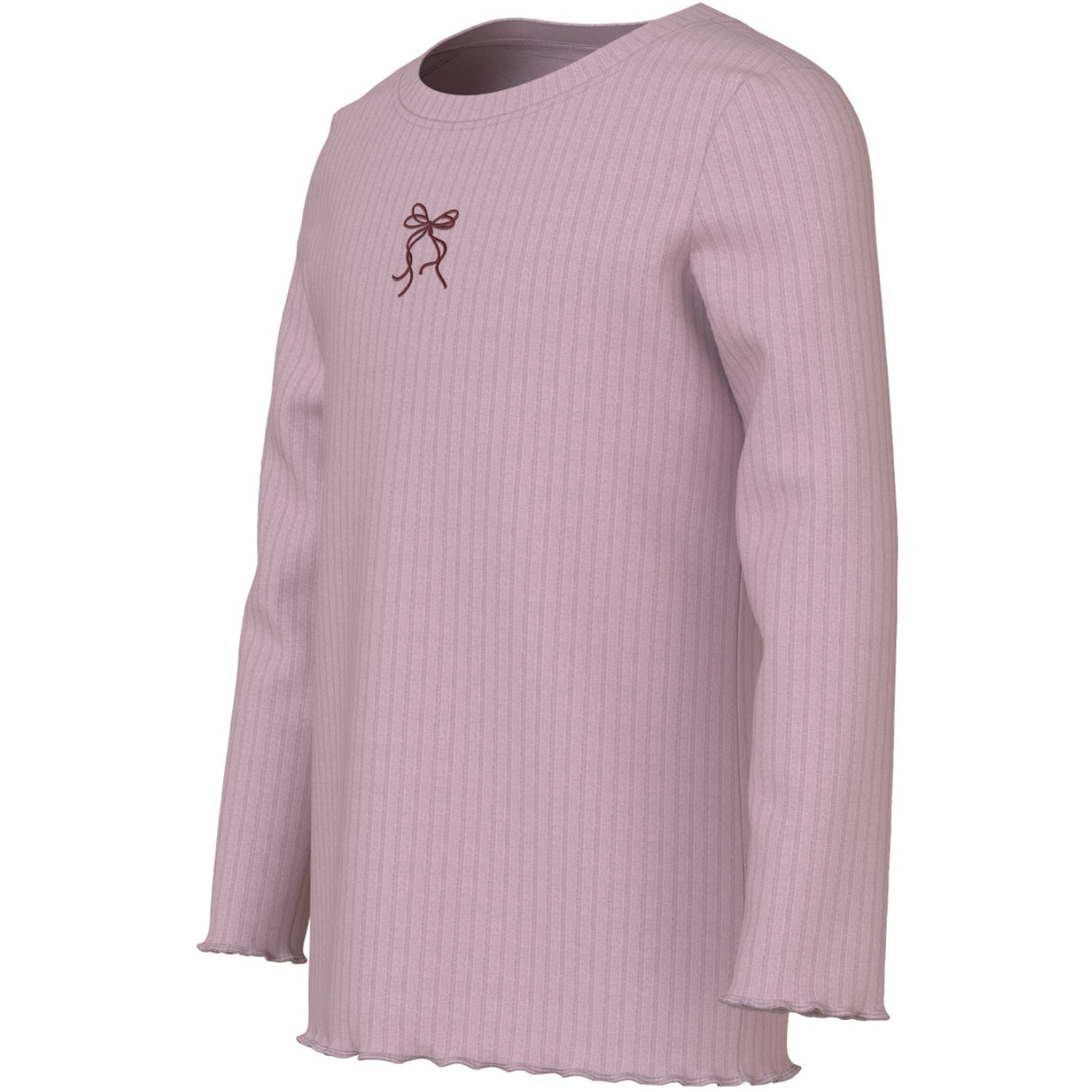 Name It Keepsake Lilac Bow Embroidery Nmfvemma Glitter Ls Slim Top