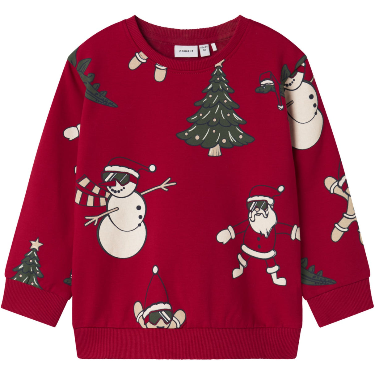 Name It Jester Red Nmmroka Ls Nreg Sweat Bru Box