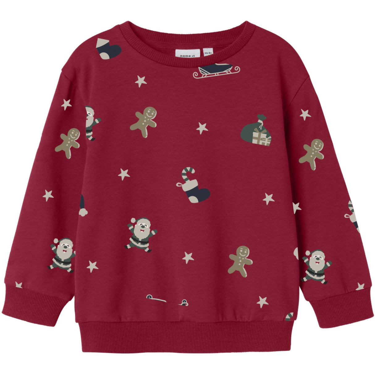 Name It Jester Red Nmnrohom Ls Nreg Sweat Bru