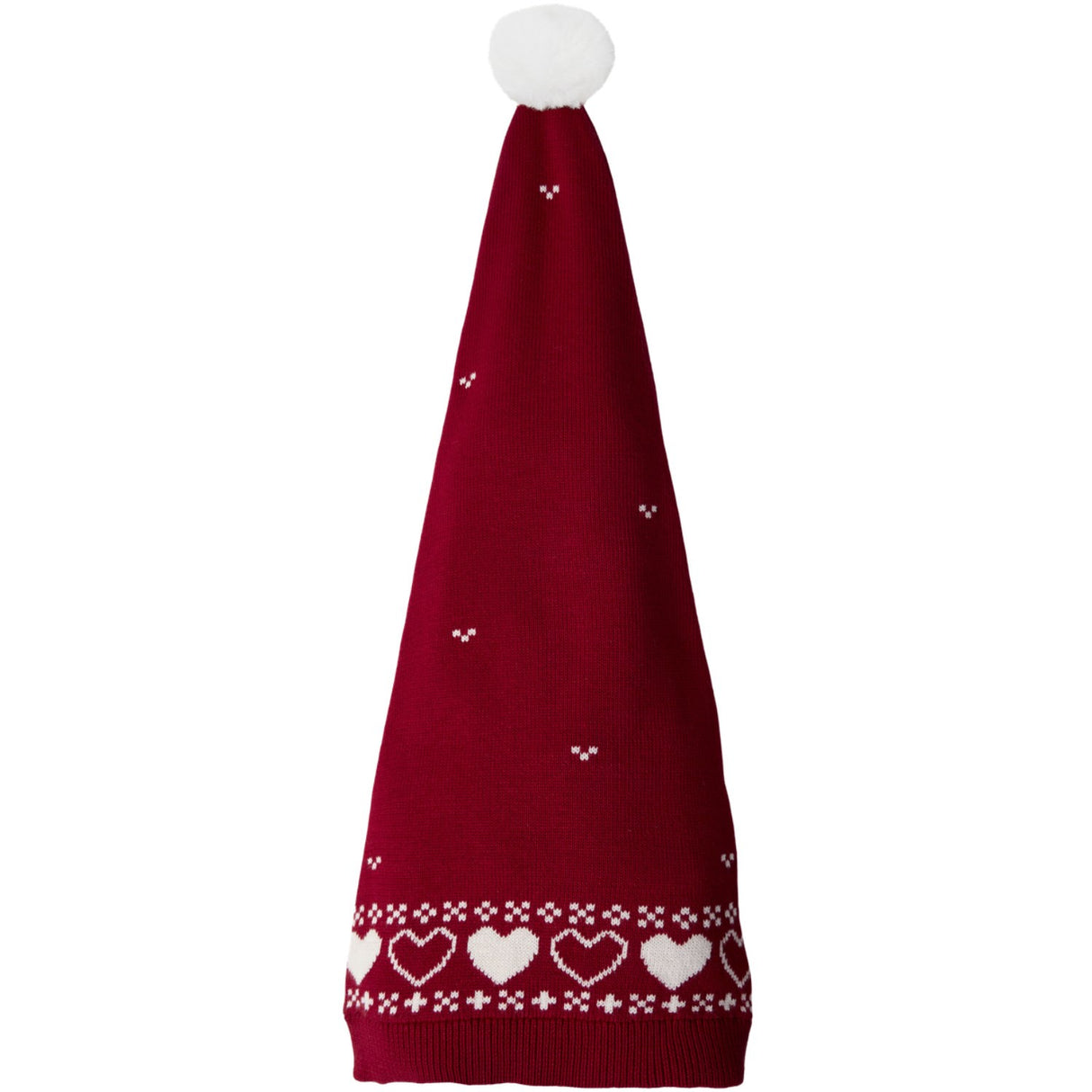 Name It Jester Red Hearts Nmnrismas Knit Hat