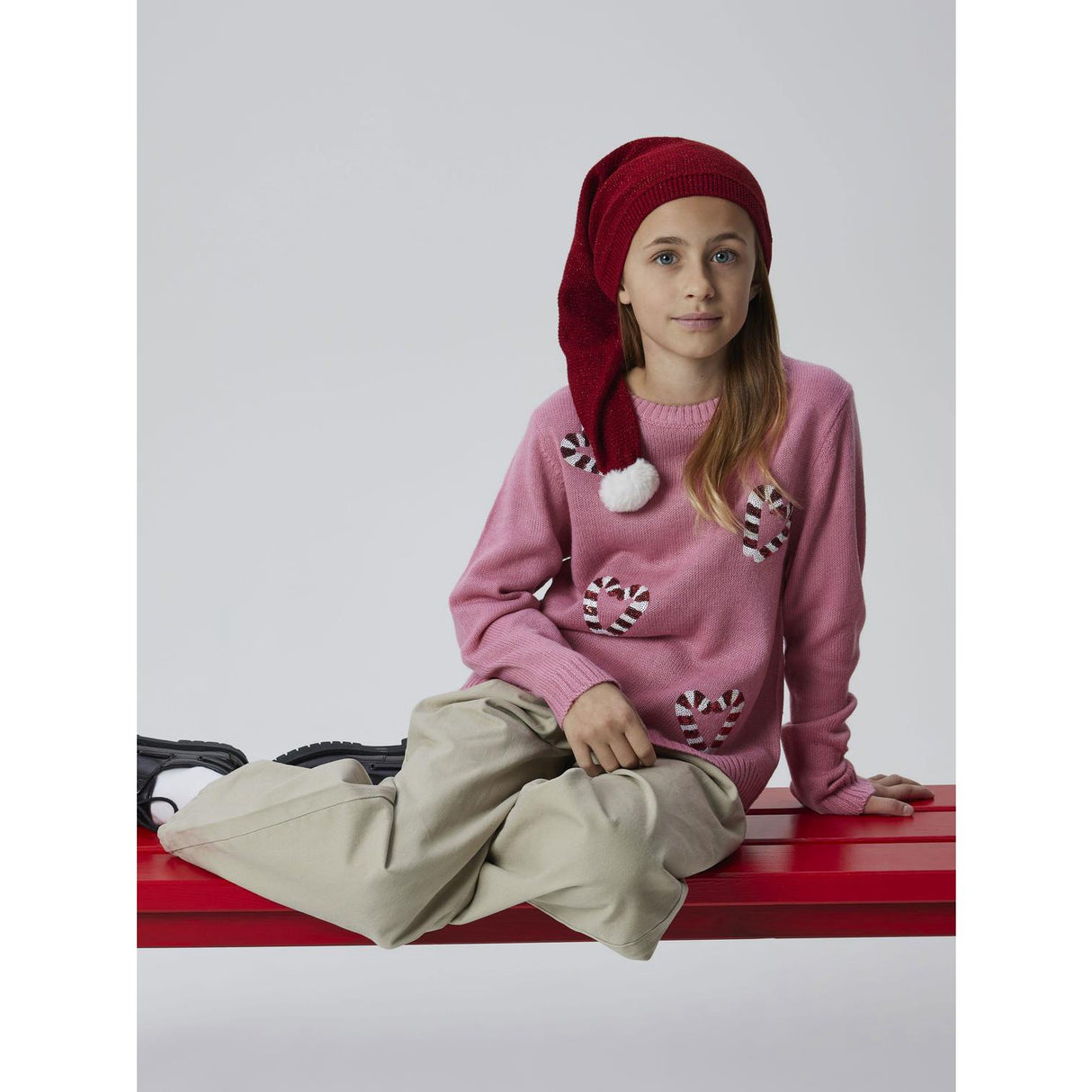 Name It Jester Red W. Red Lurex Nknrinjaha Knit Hat