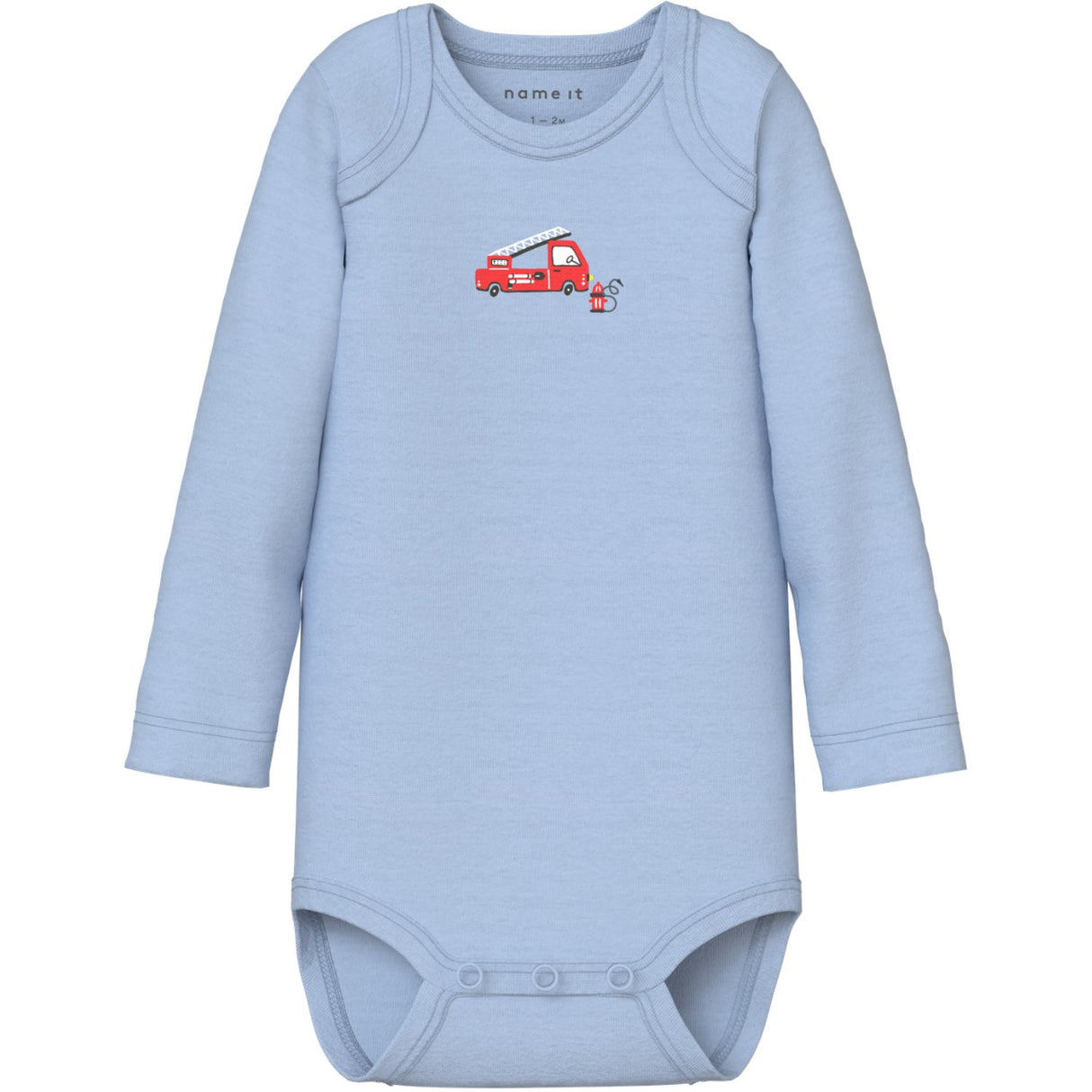 Name It Grey Melange Nbmbody 3P Ls Firetruck Noos