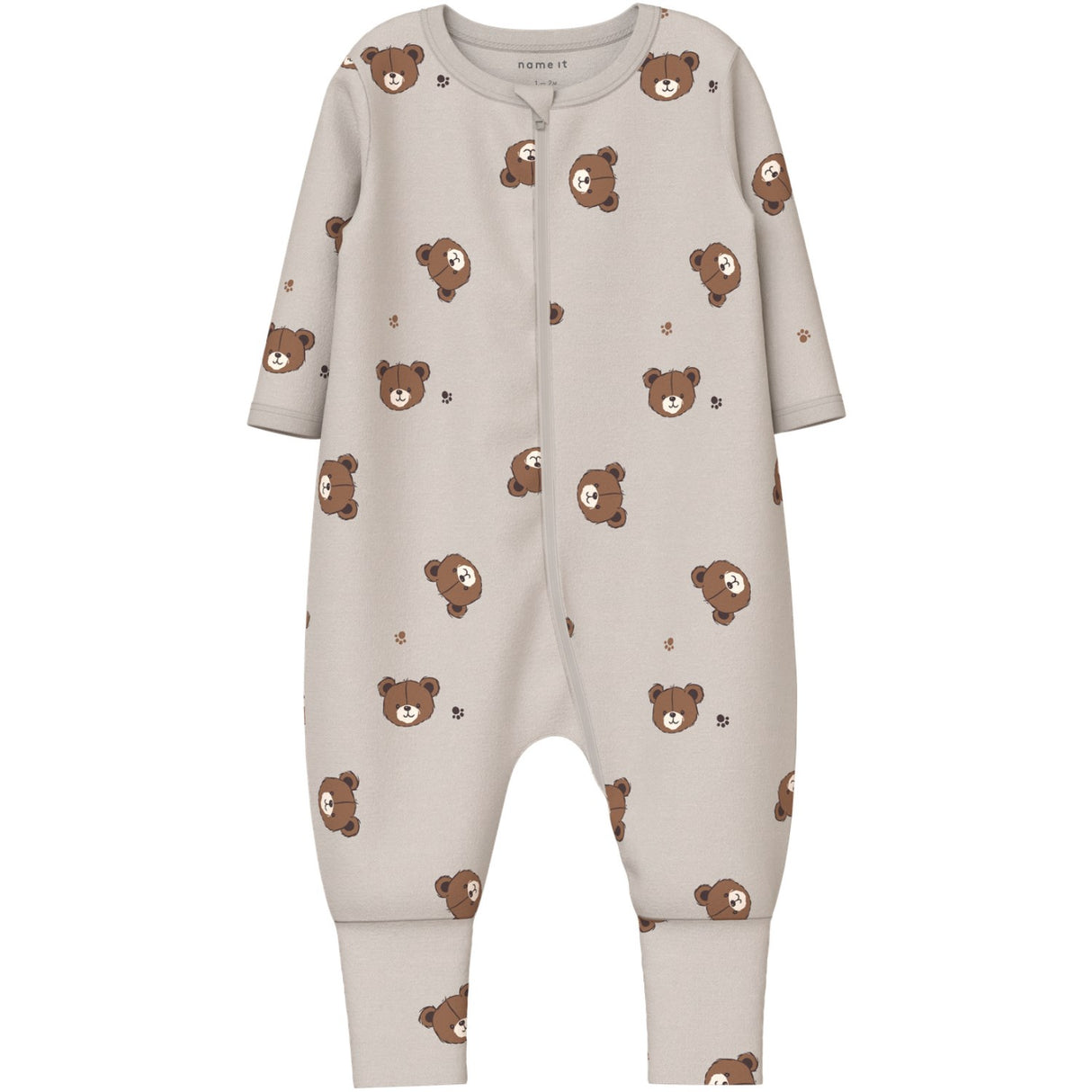 Name It Pumice Stone Nbnnightsuit 2P Zip Ff Pumice Bear Noos