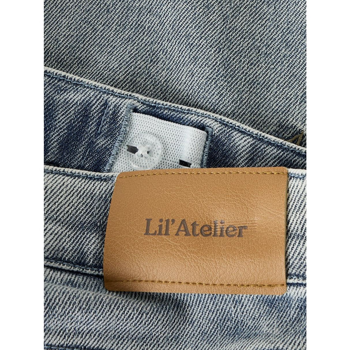 Lil'Atelier Medium Blue Denim Flower Emb Nmfdarlee Doa Loose Jeans 4499-Se Lil