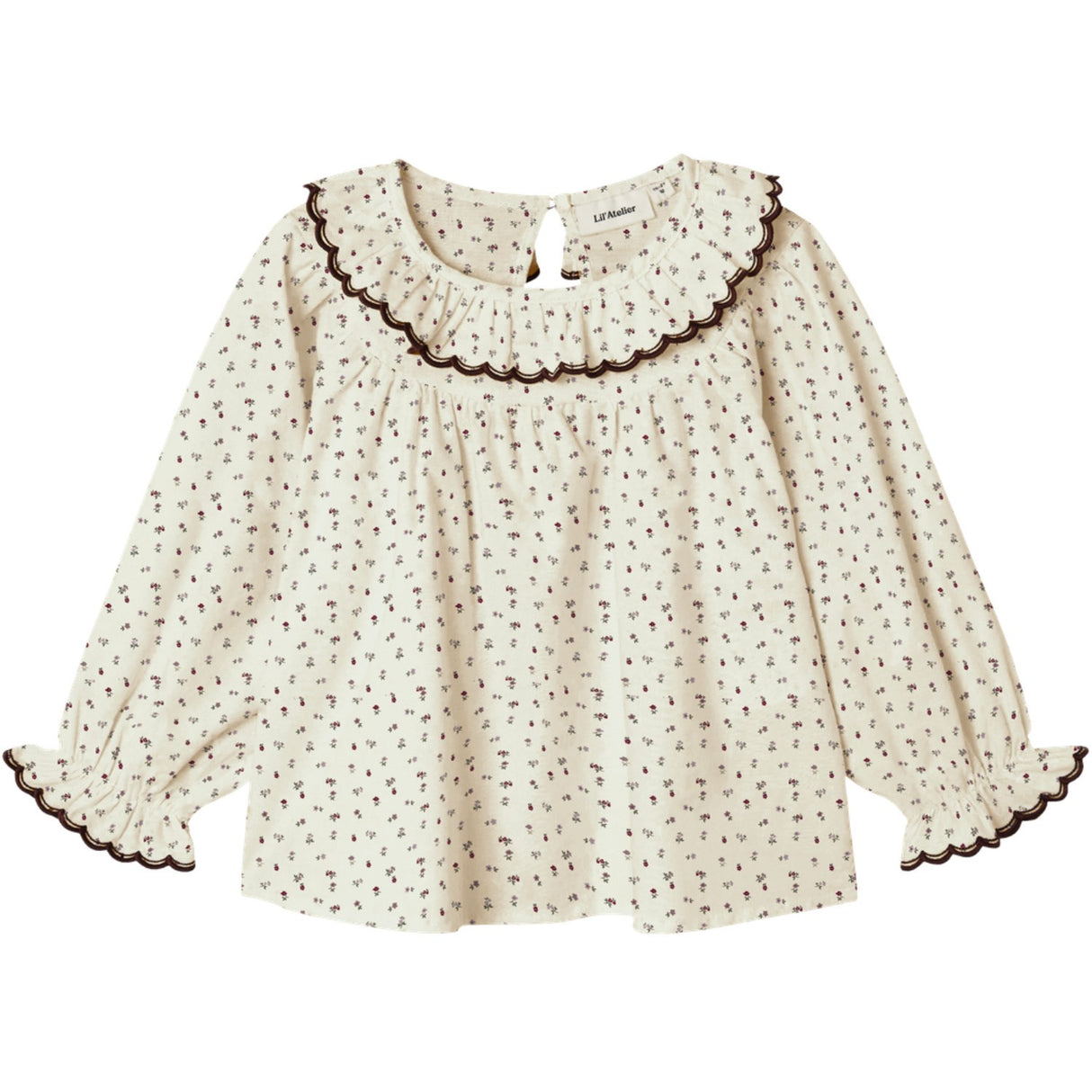 Lil'Atelier Turtledove Red Dahlia Nmfrasia Ls Loose Shirt Lil