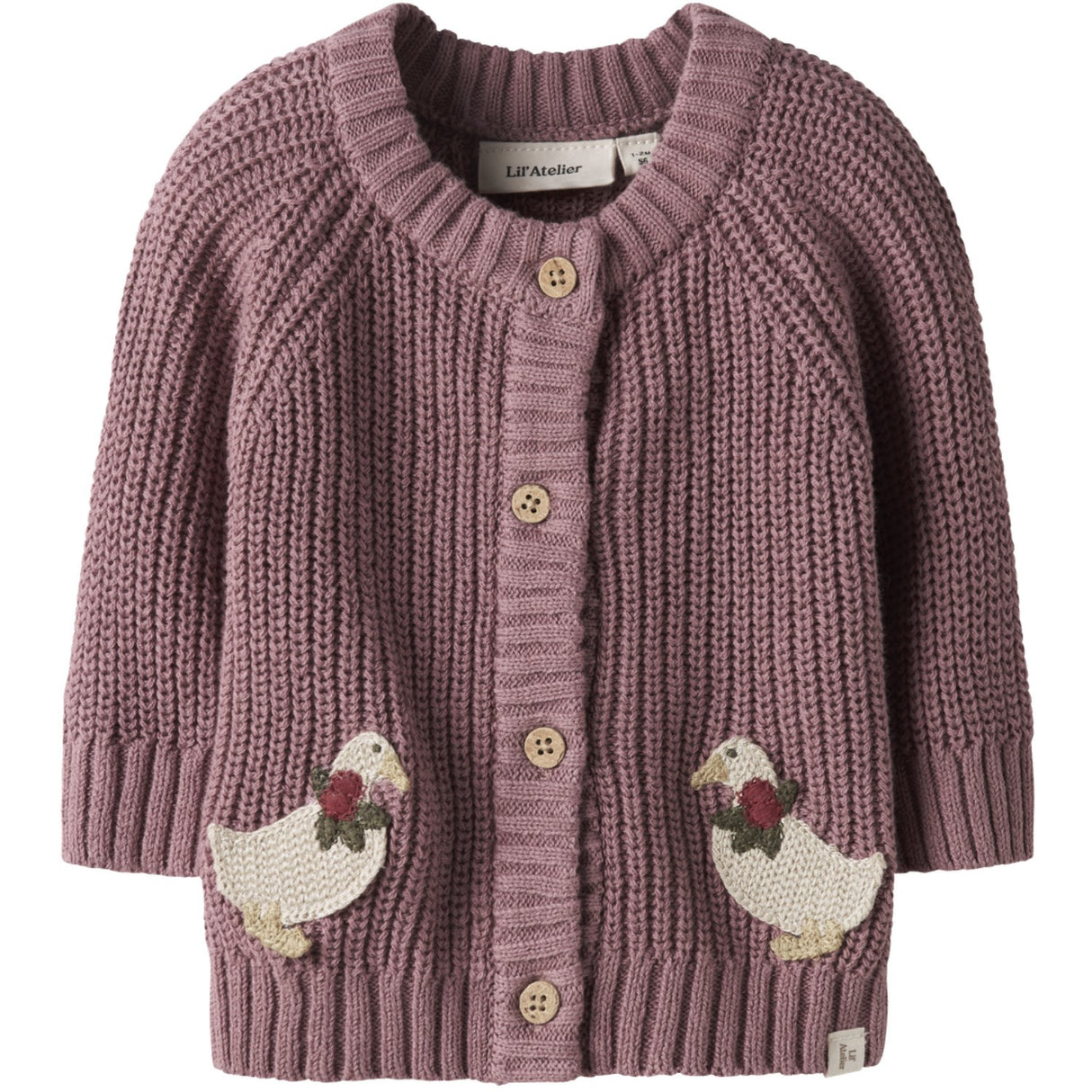 Lil'Atelier Nostalgia Rose Nbfemlen Lak Ls Knit Card Lil