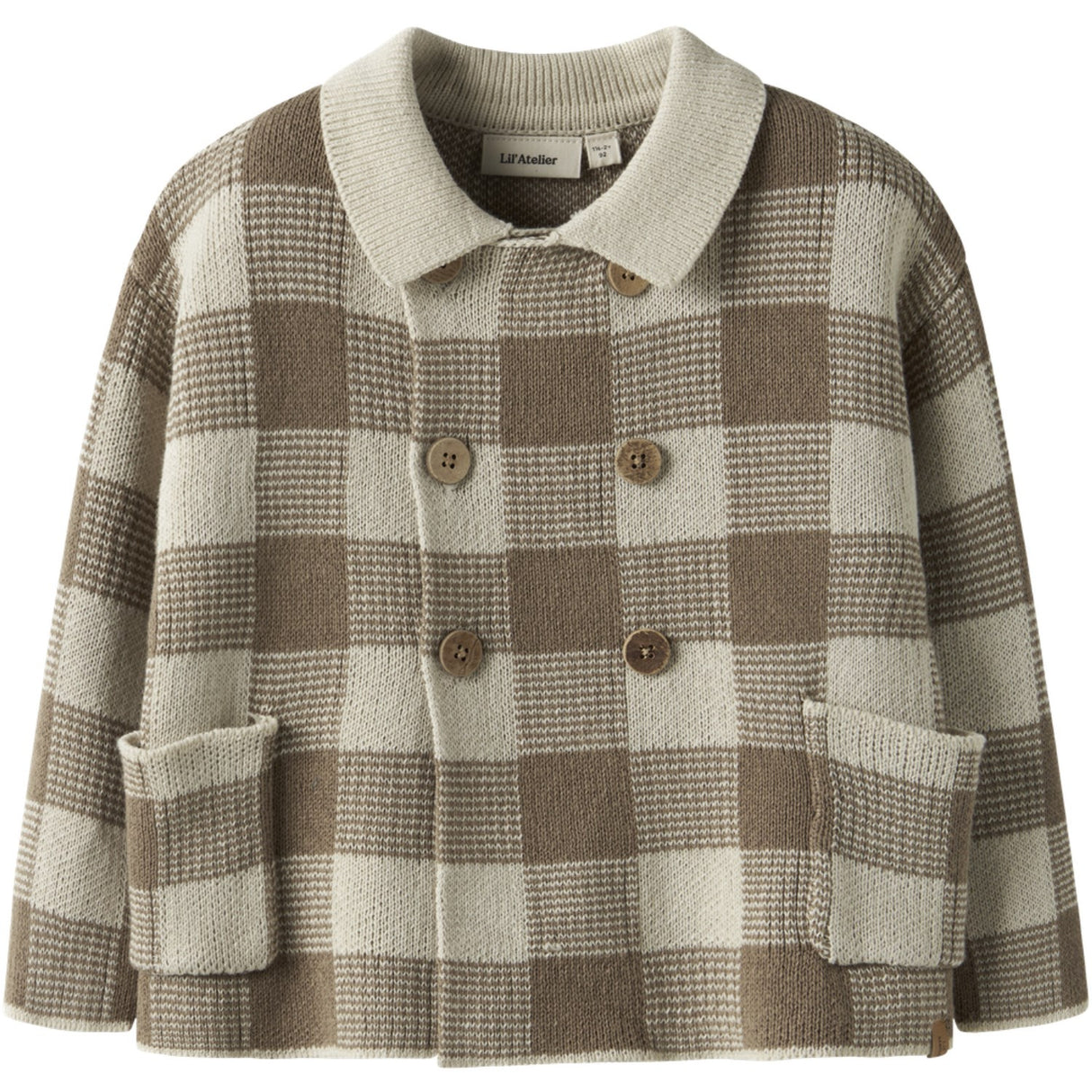 Lil'Atelier Sepia Tint Nmmrobo Ls Loose Knit Card Lil