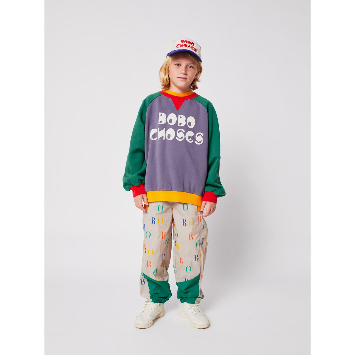 Bobo Choses Multicolor Color Block Ranglan Sweatshirt