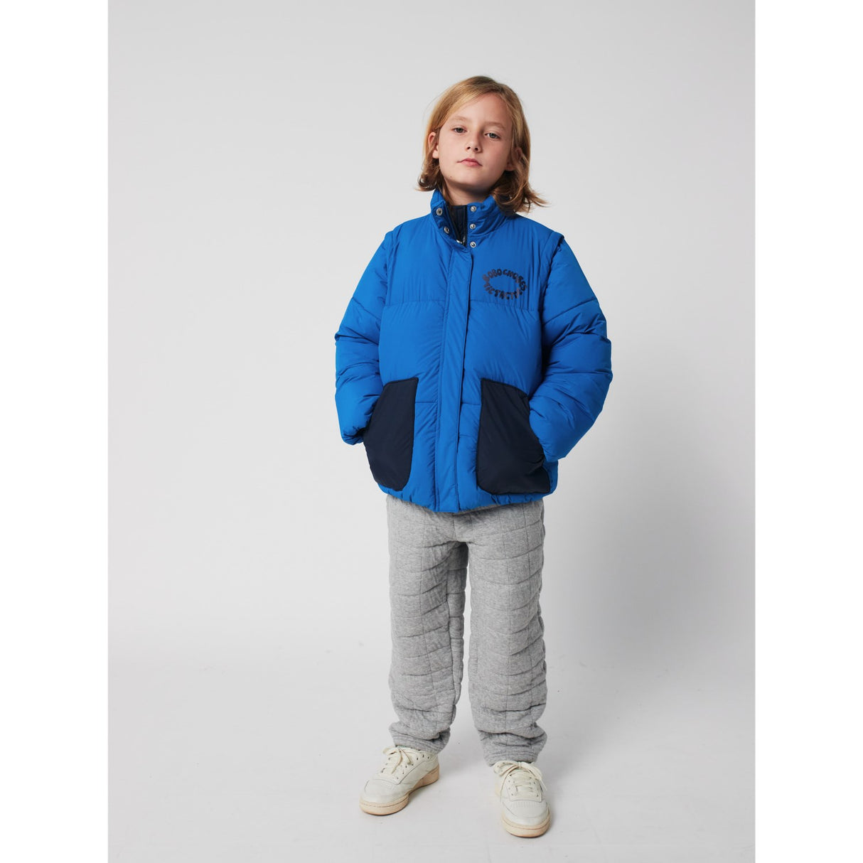 Bobo Choses Blue Tic Tac Toe Padded Anorak
