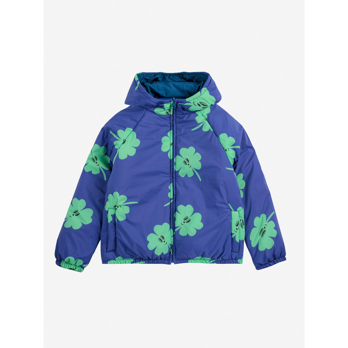 Bobo Choses Purple Lucky Clover All Over Reversible Anorak