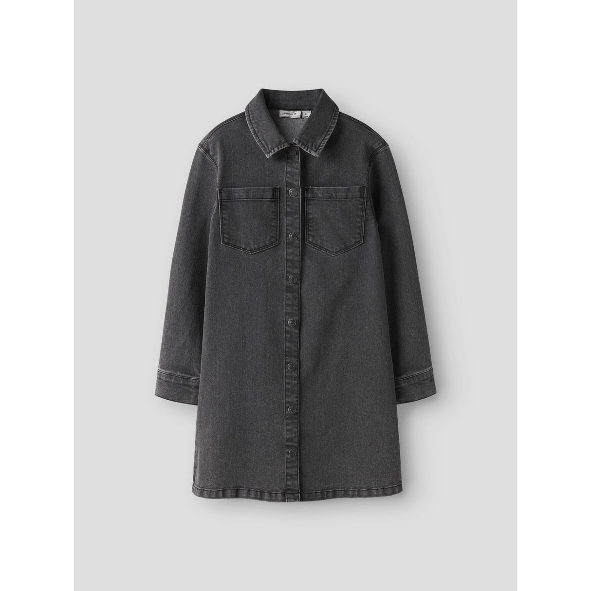 Name It Medium Grey Denim Nkfjeannie Ls Dnm Dress 2133-Ft B