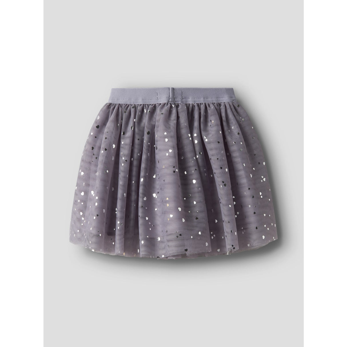 Name It Lavender Gray Silver Foil Nmfterana Tulle Skirt
