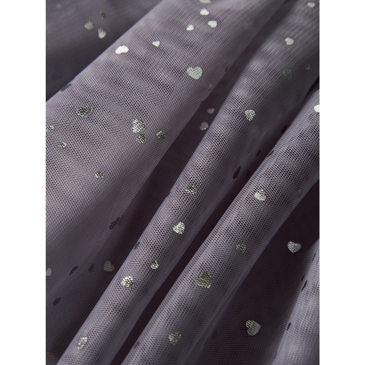 Name It Lavender Gray Silver Foil Nmfterana Tulle Skirt