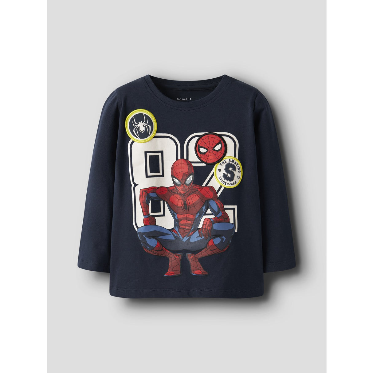 Name It Navy Blazer Nmmdeep Spider Ls Nreg Top Box Noos Mar