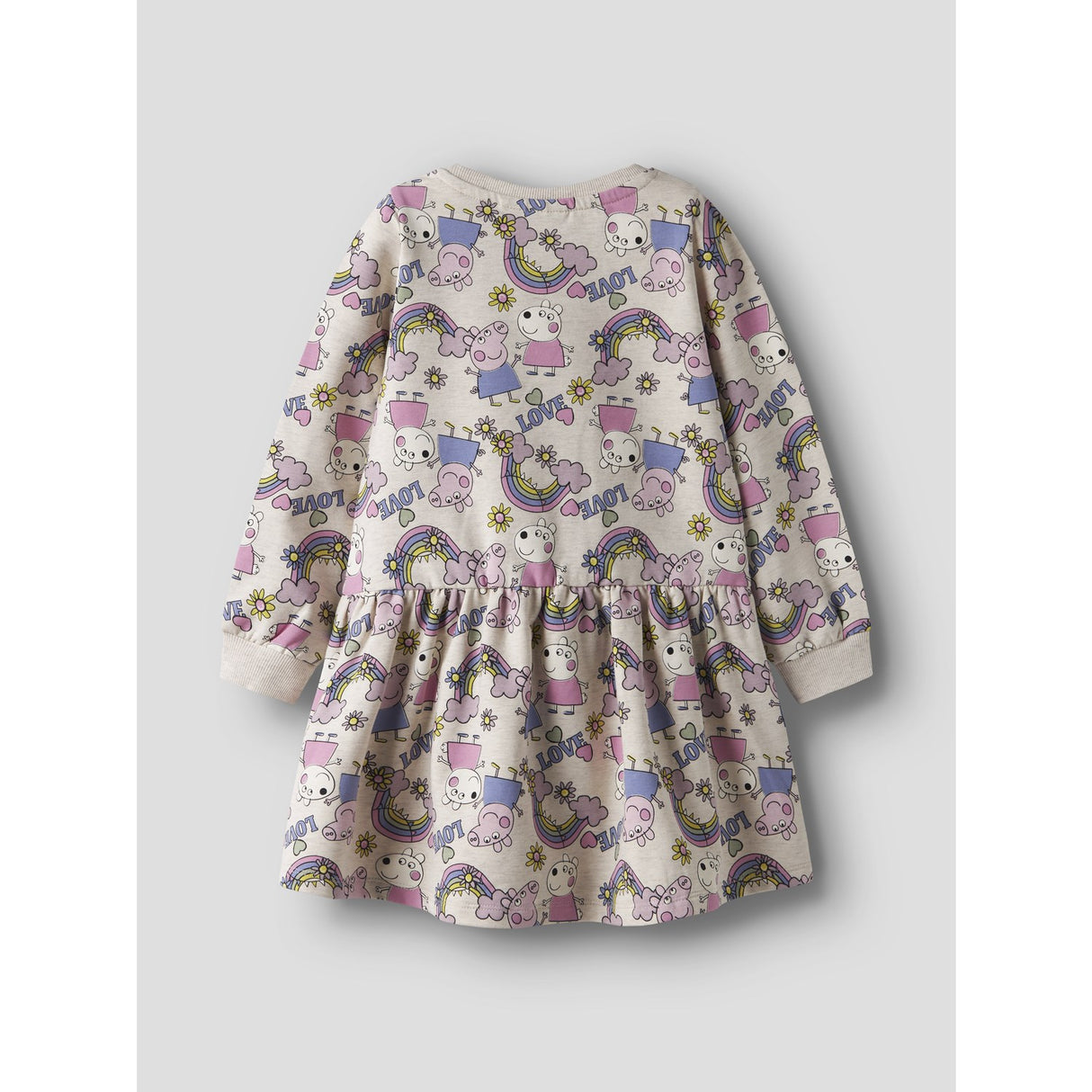 Name It Peyote Melange Nmfdarma Peppa Ls Swe Dress Bru Cplg