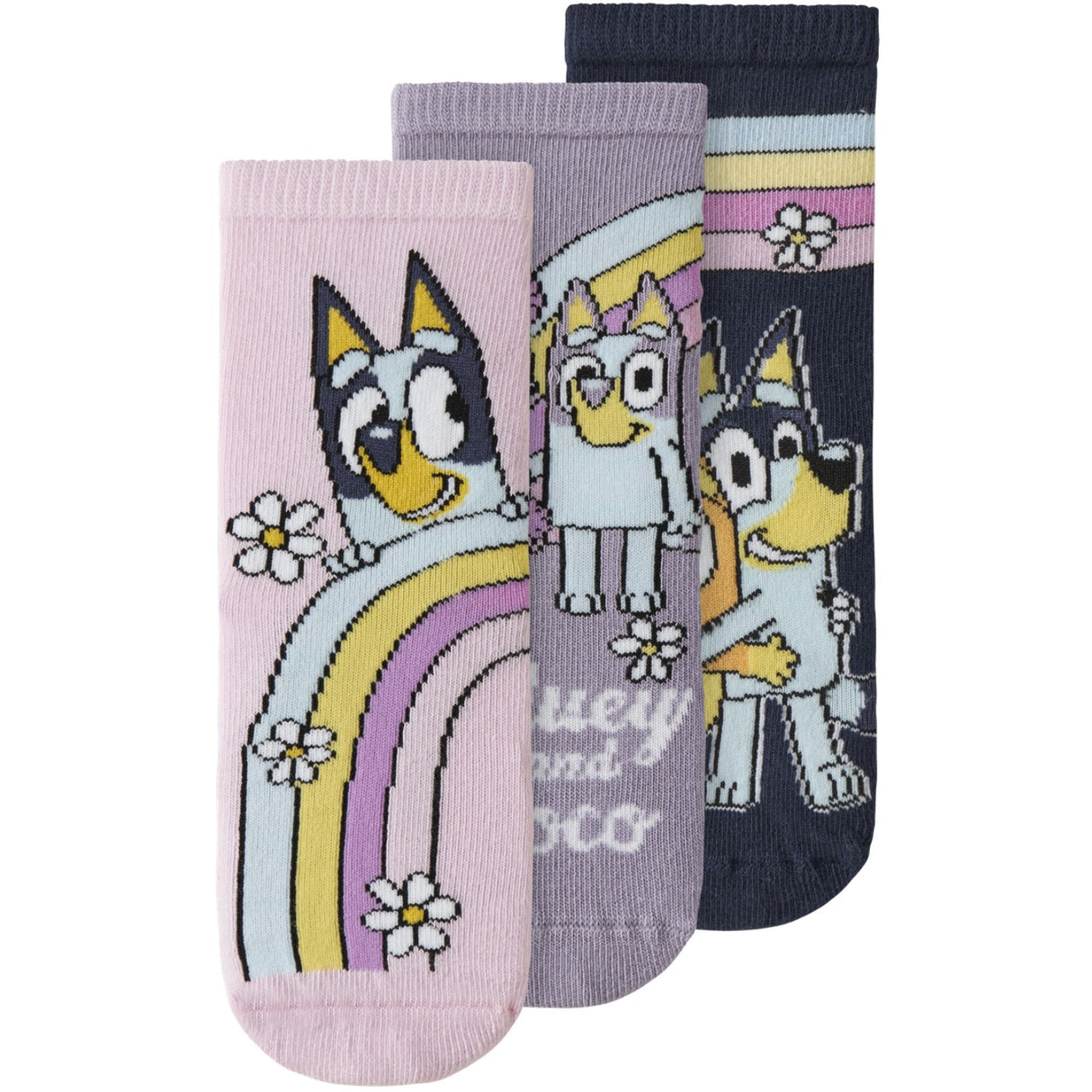 Name It Pirouette Nmfjensia Bluey 3P Socks Sky